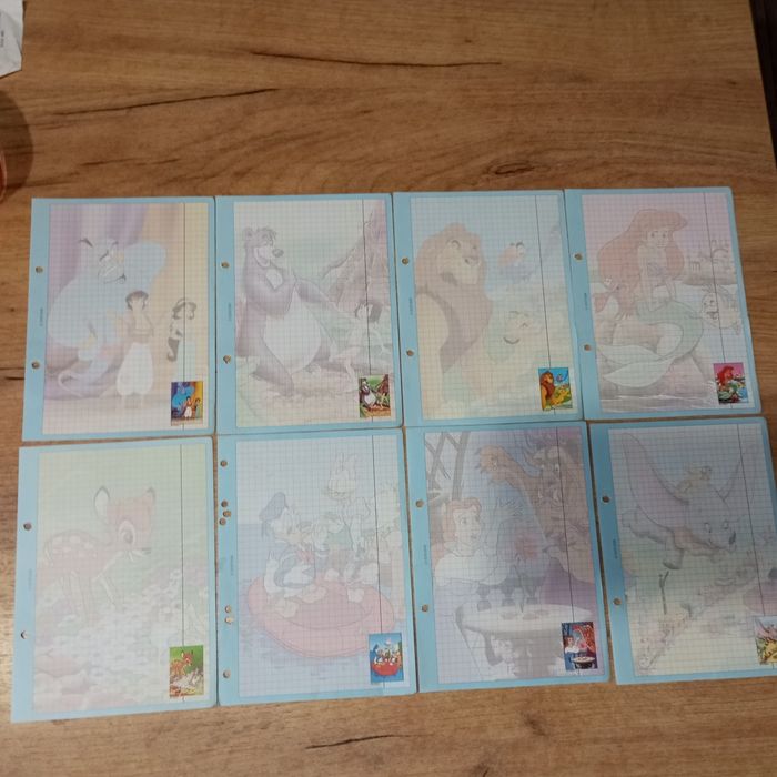 Karteczki do segregatora lata 90 postaci z bajek