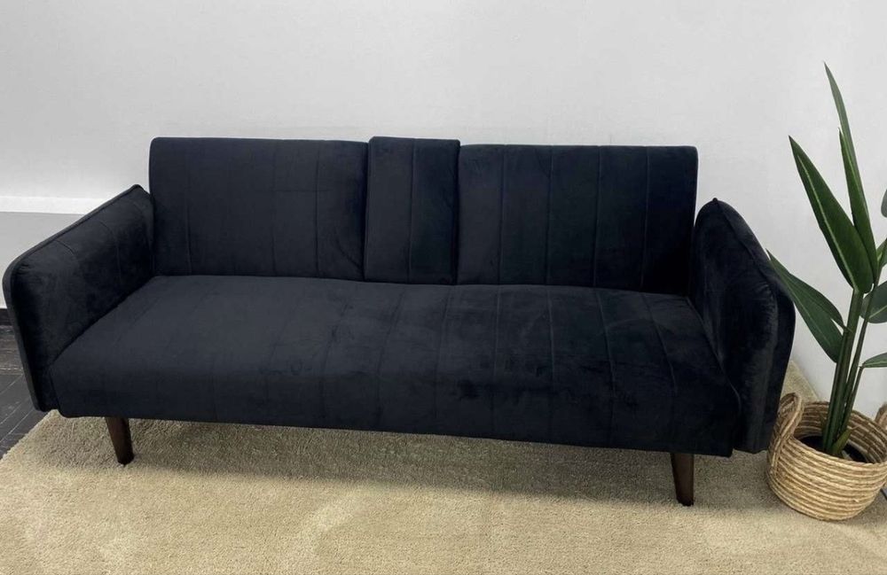 Sofa veludo preto