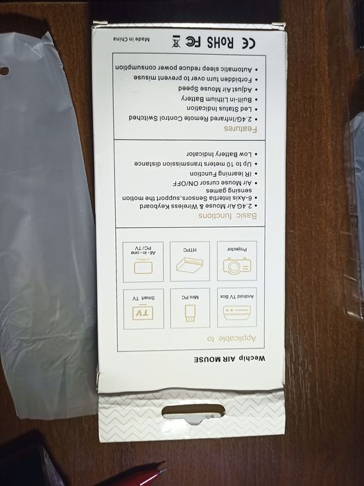 Бездротова клавіатура Air MouseBeCmart Wechip W1 2.4G
