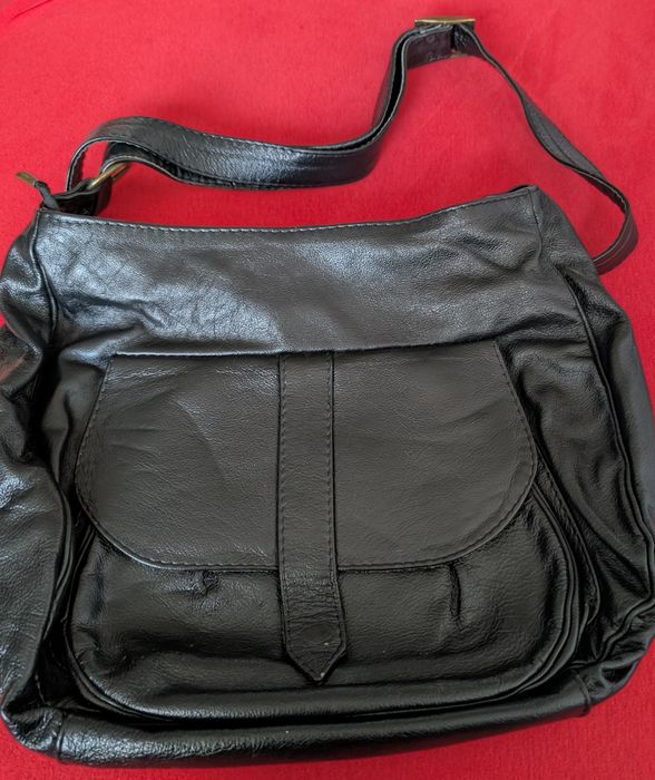 Torba ze skóry naturalnej, na ramię A4