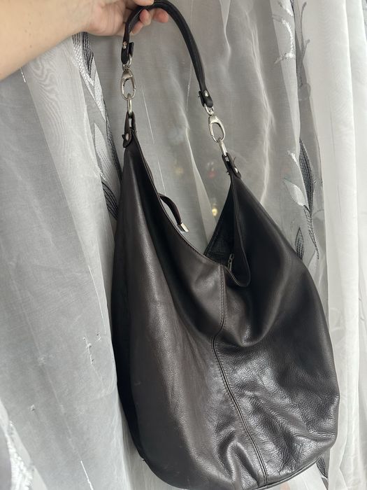 Сумка хобо з натуральної шкіри