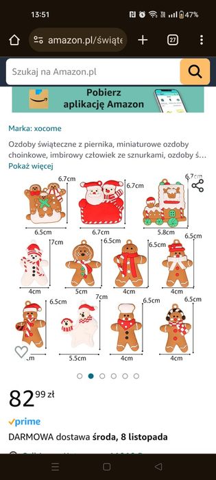 Ozdoby choinkowe pierniczki