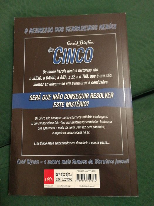 Livro "Os Cinco e o Comboio-Fantasma" de Enid Blyton