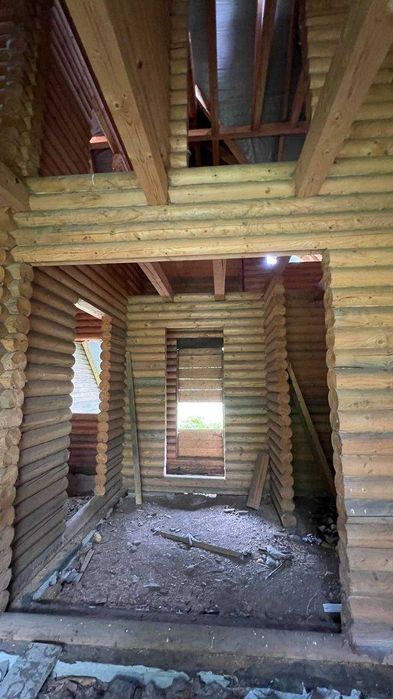 4 спарені котеджі з дерев'яного зрубу в селі Тухля!