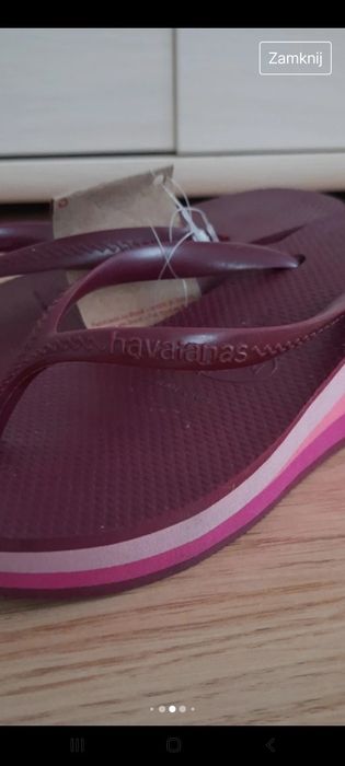 Klapki japonki na koturnie 36/37 Havaianas