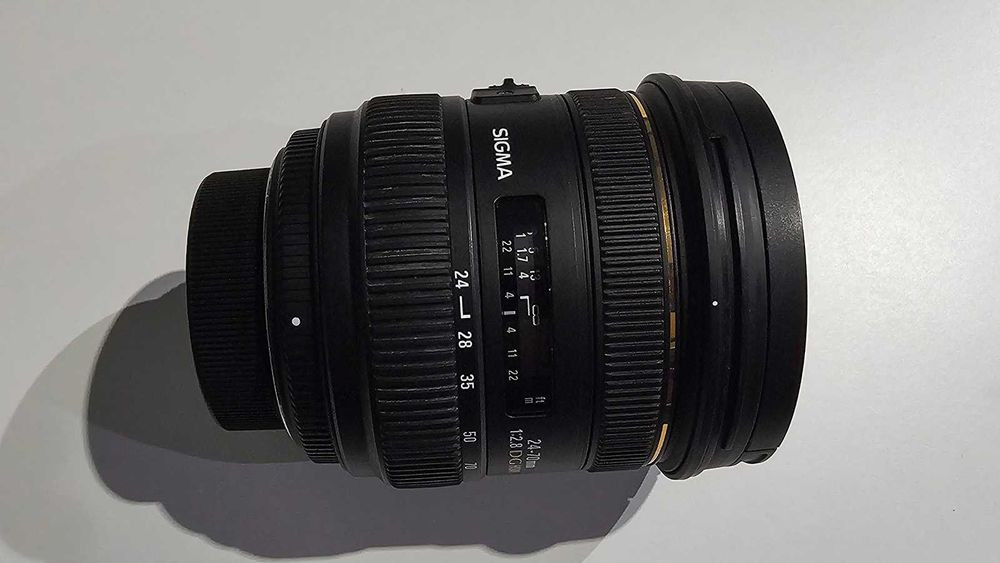 Obiektyw Sigma 24-70 f2.8 IF EX DG HSM Nikon komplet + filtr polaryzacyjny