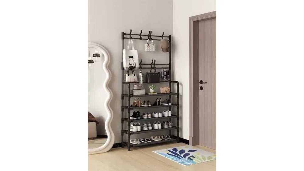 Nowy wieszak metalowy na ubrania buty stojak półka loft nowoczesny