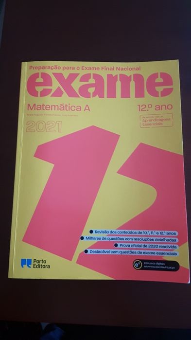 Exame matemática A 12 ano 2021