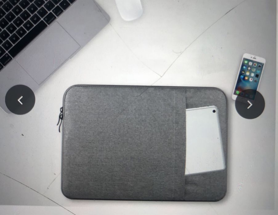 Pokrowiec etui na laptopa torba szara