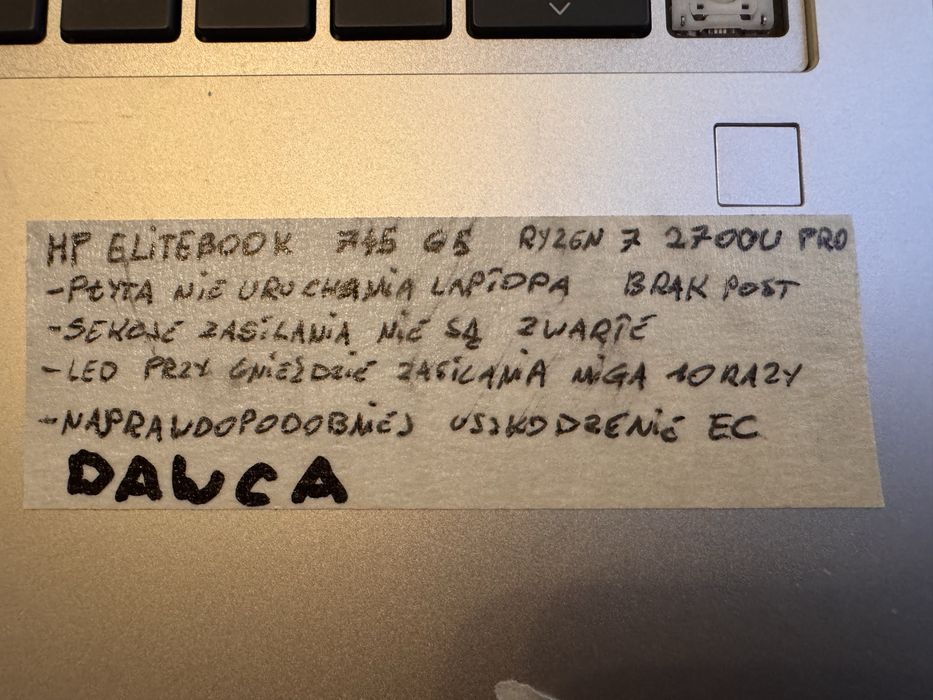 HP Elitebook 745 G5 ryzen 7 2700u kadlubek dawca