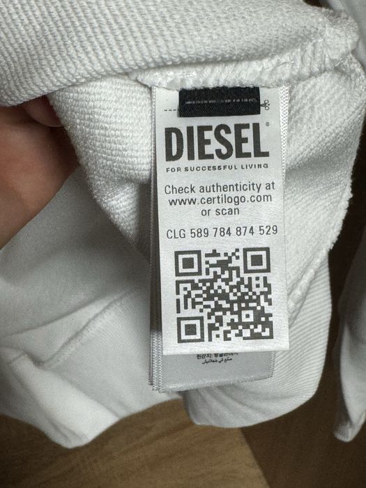 Худі Diesel Оригінал (Нове з бірками) / Біла кофта Дізель