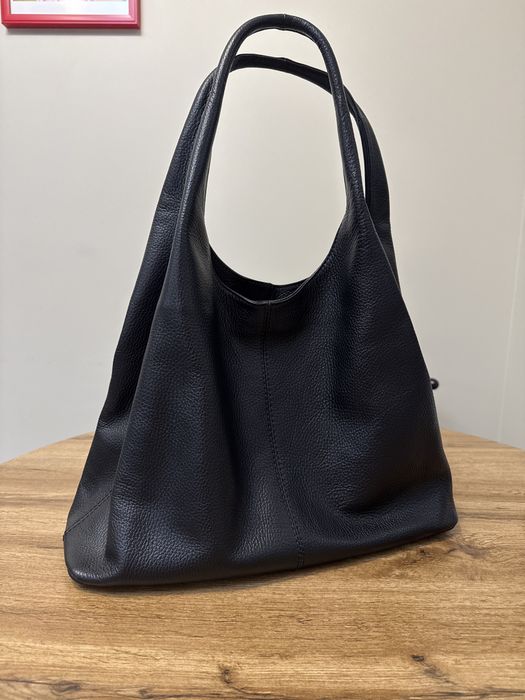 Сумка шкіряна чорна