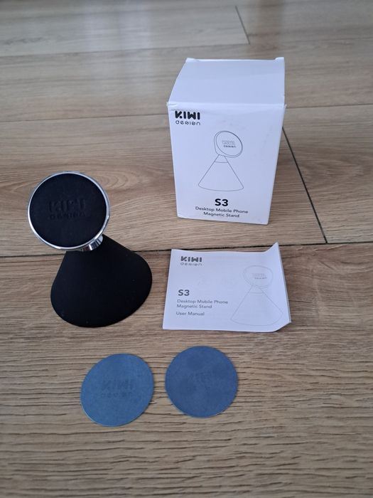 Uchwyt magnetyczny na telefon Kiwi Design obrotowy czarny