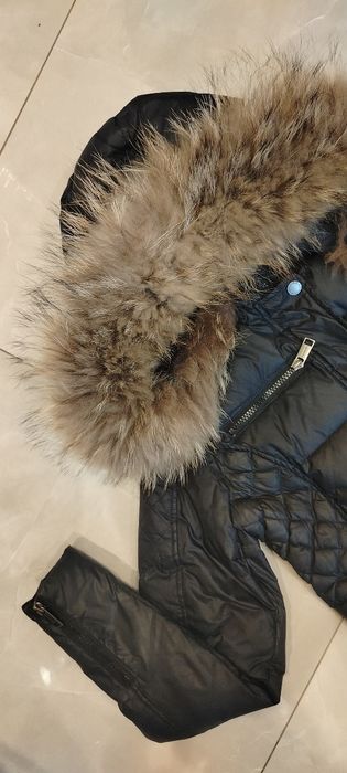 Puchowa kurtka Rockandblue naturalne futerko roz 36