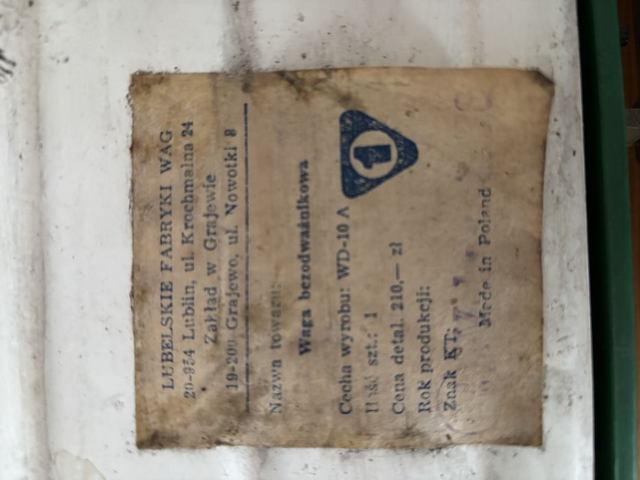 Waga bezodważnikowa  z PRLu