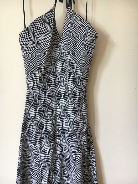 Vestido Midi - Preto e Branco