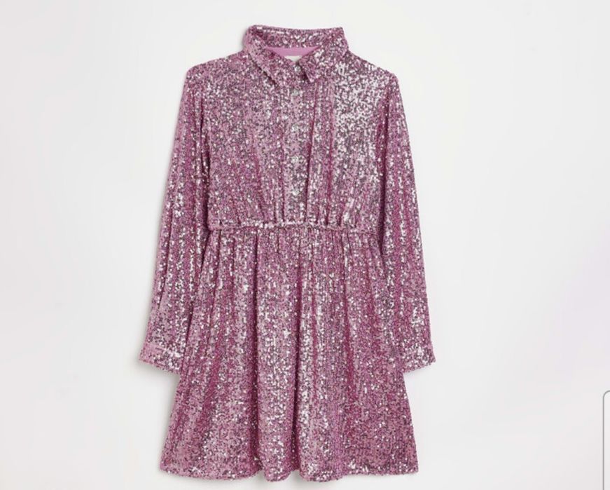 Неймовірно гарна блискуча з паєтками святкова сукня на дівчину 9 років