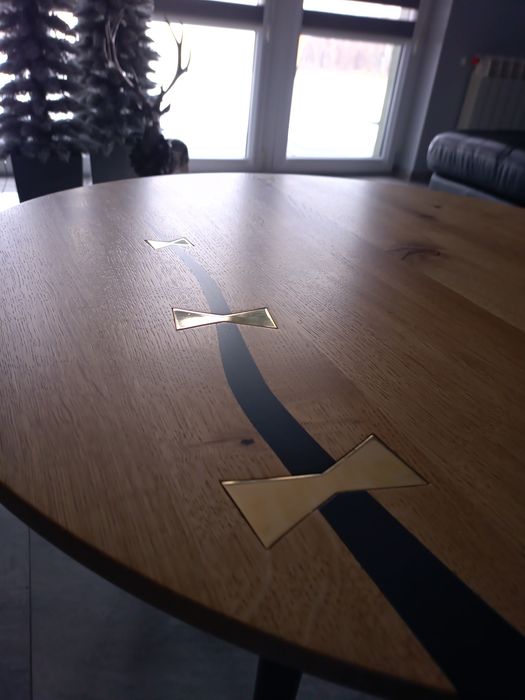 Okrągły stolik kawowy DĄB 80cm