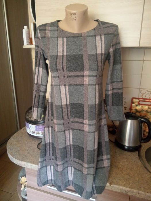 Теплое платье размер с