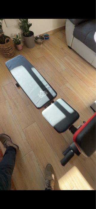 Banco Ginasio + Conjunto Halteres Musculação 20kg