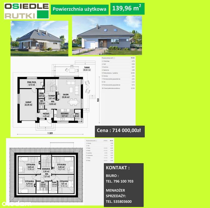 Domy - stan deweloperski | 52–152 m² |działki 500–700 m2|różne ceny