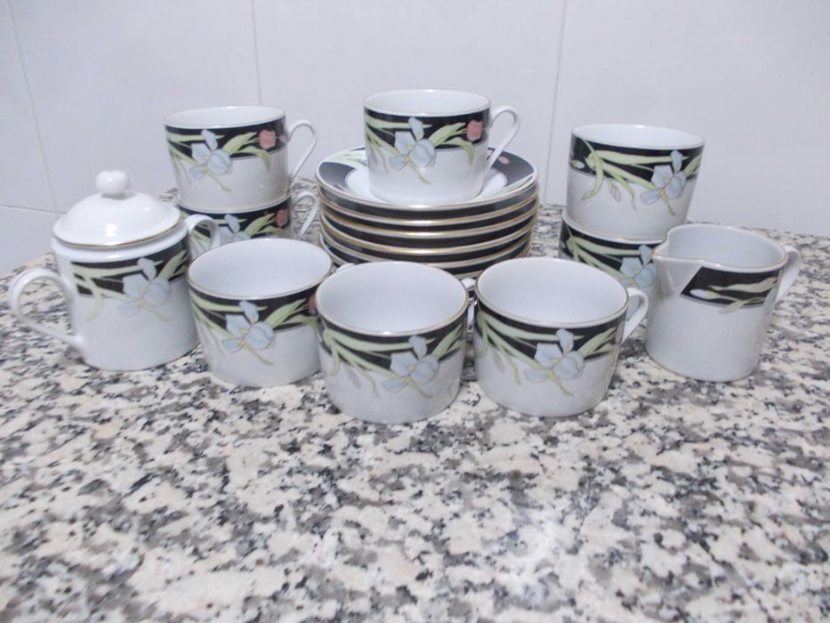 Serviço chá vintage Fairfield Fine China Yung Shen