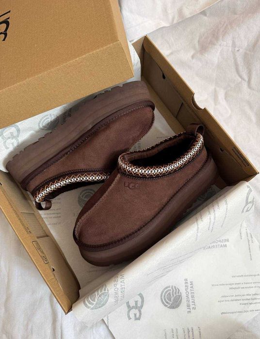 Женские Угги Ugg Tasman platform brown / Угги тапочки LUX 37 38 39