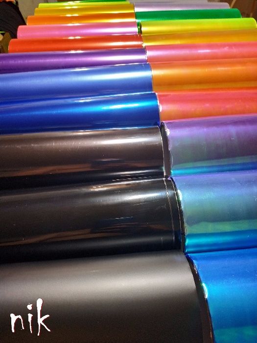 ХАМЕЛІОН та звичайна Тонувальна плівки для фар 23 відтінку ширина 30см