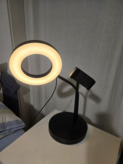 Ring light com suporte de telemóvel