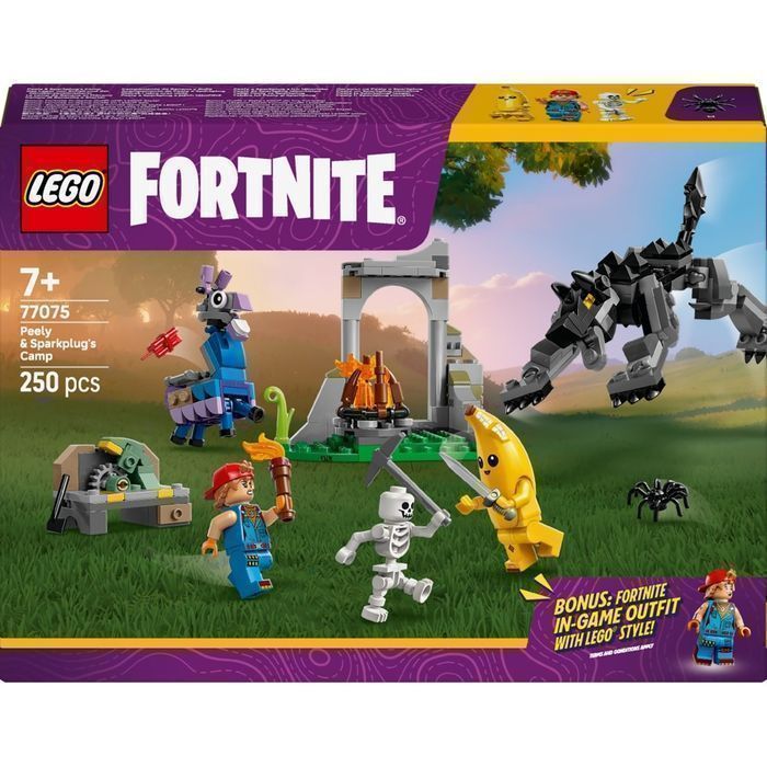 Fortnite Skórek i Iskra oraz obóz 7+ 77075 Lego