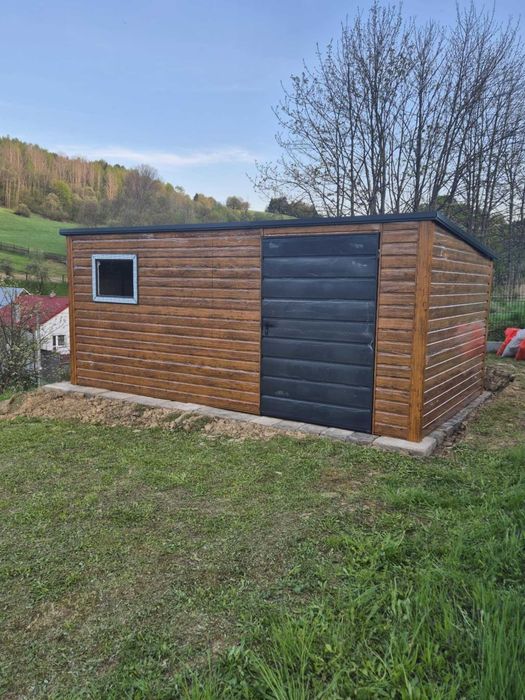 Garaż Blaszany na Budowę 3x5 4x5 6x5 6x6 4x6 -Wzmocniony Trapez Blachy