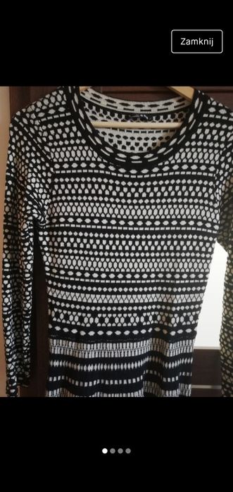 Sukienka wzorzysta rozkloszowana M/L