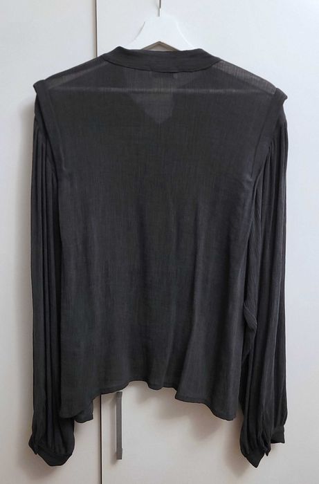 Patchouli koszula Gigi navy S/M grafitowa szara krepowana wiskoza boho