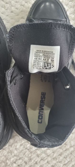 Converse 37 czarne za kostkę