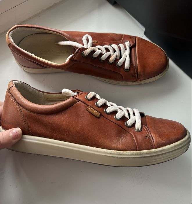 Шкіряні кеди ecco 39 р коричневі