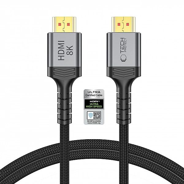 Tech-Protect Ultraboost Cable Hdmi 2.1/4K 120Hz / 8K 60Hz 100Cm Black
