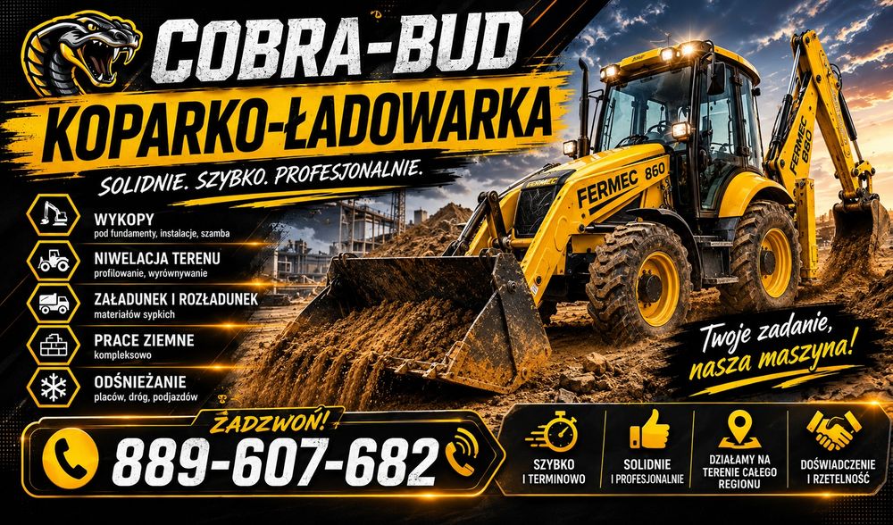 Usługi koparko-ładowarką