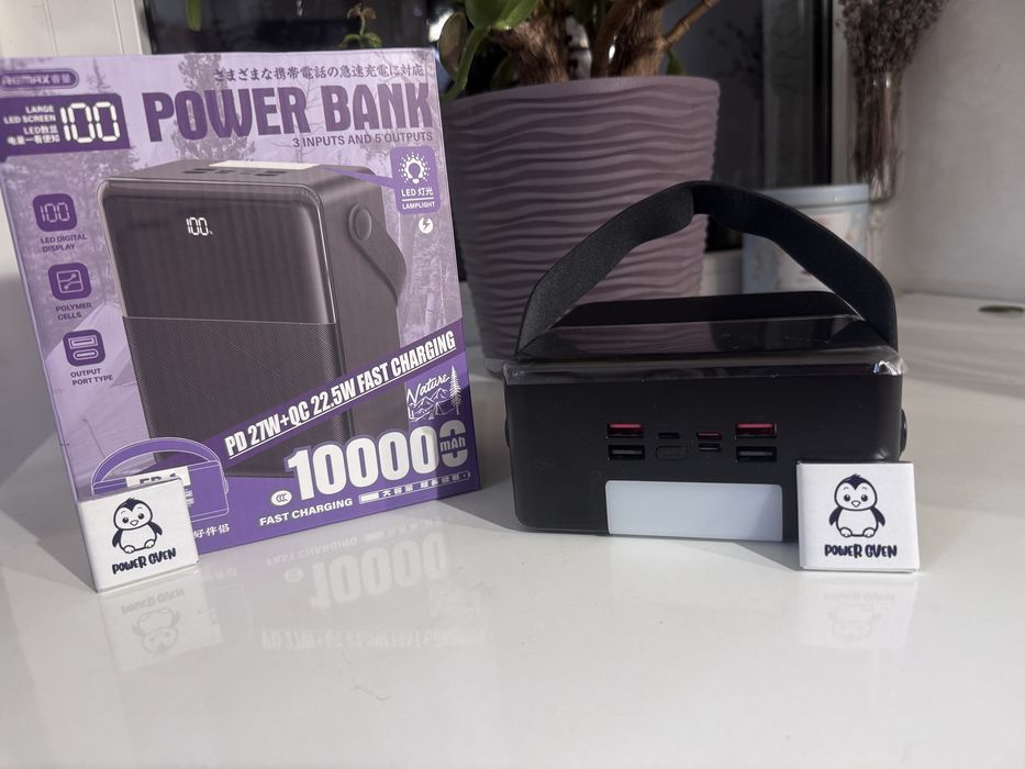 Заряджай ноутбук!Павербанк Remax FP-1 100000 mAh 27W, PD/QC