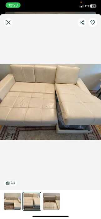 Kanapą narożna skórzanąskórzaną