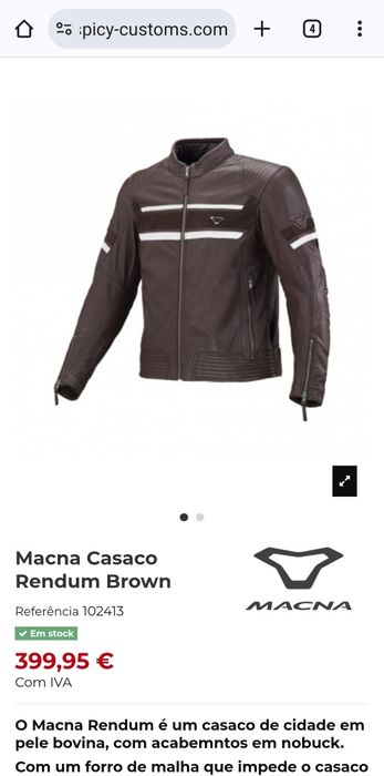 Casaco de pele Macna Rendum - Castanho