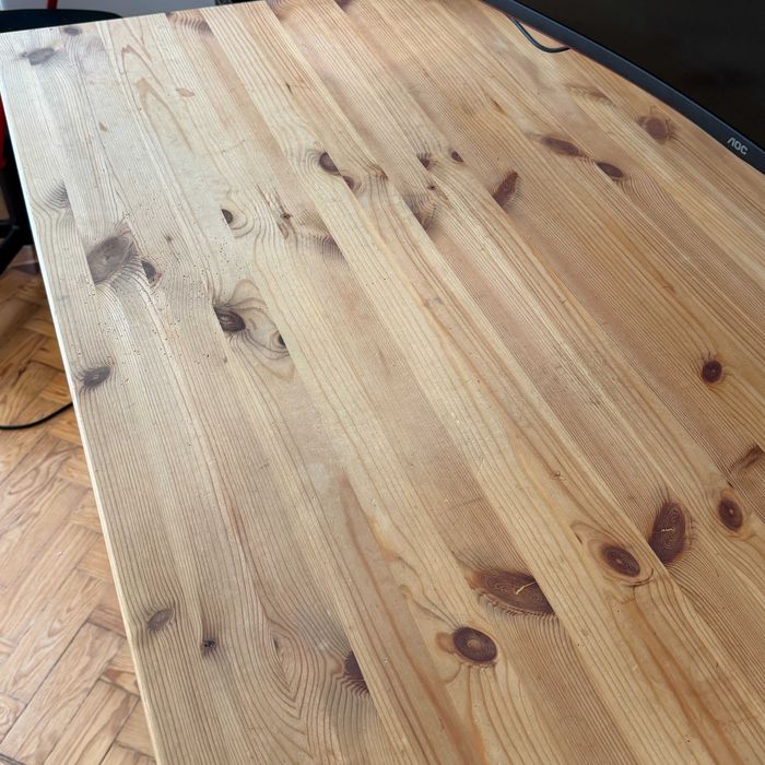 Mesa de madeira IKEA, pinho maciço, 120×75 cm