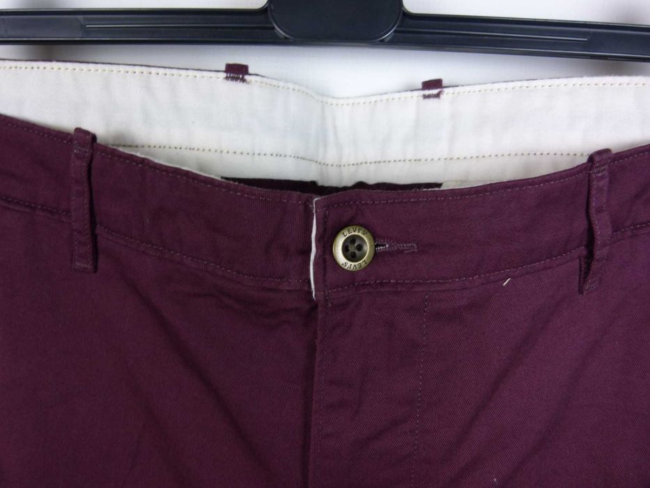 Levi`s męskie bawełniane spodnie burgund - W40 / L32