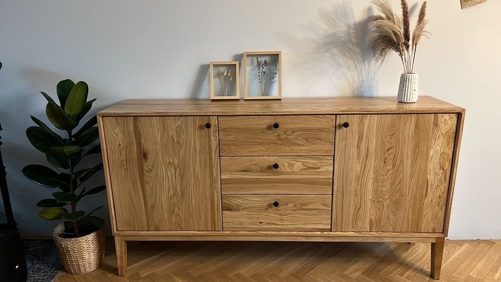 Komoda lita dębowa 180x45x95 , szafki, RTV