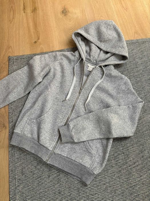 Bluza H&M z kapturem szary melanż S
