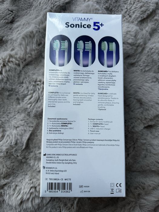 Vitammy sonice 5+ sonic quality szczoteczka soniczna