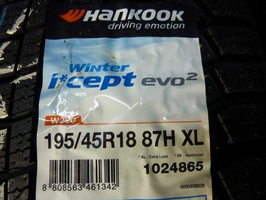 4x Opona nieużywana zimowa 195/45R18 HANKOOK 225zł/szt. WYSYŁKA GRATIS
