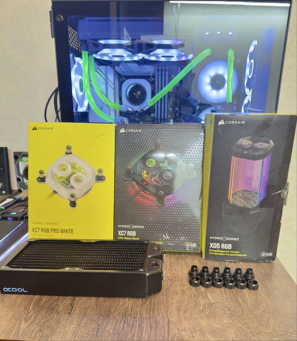 Комплект Corsair XD5/XC7 RGB Black/радиатор Alphacool