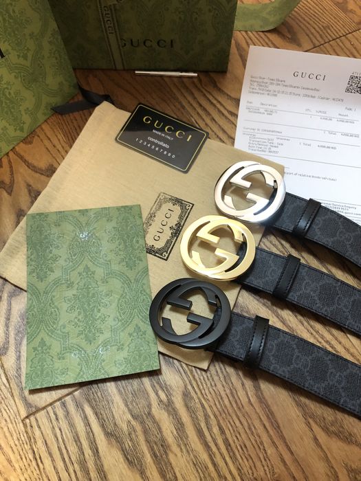 Pasek skorzany Gucci 80-125