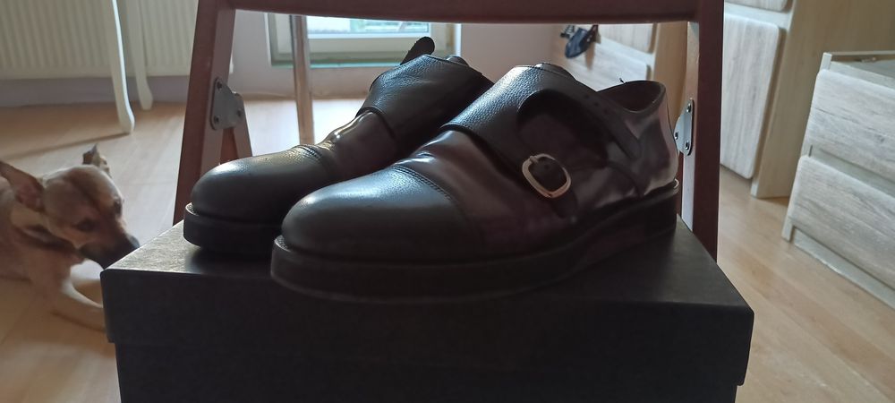 Męskie półbuty ze skóry tkanej | Vistula