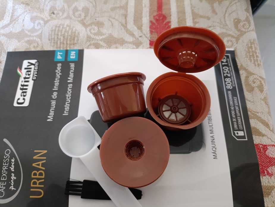 Máquina Café Urban Pingo Doce + 4 Cápsulas Reutilizáveis (Inox e ABS)